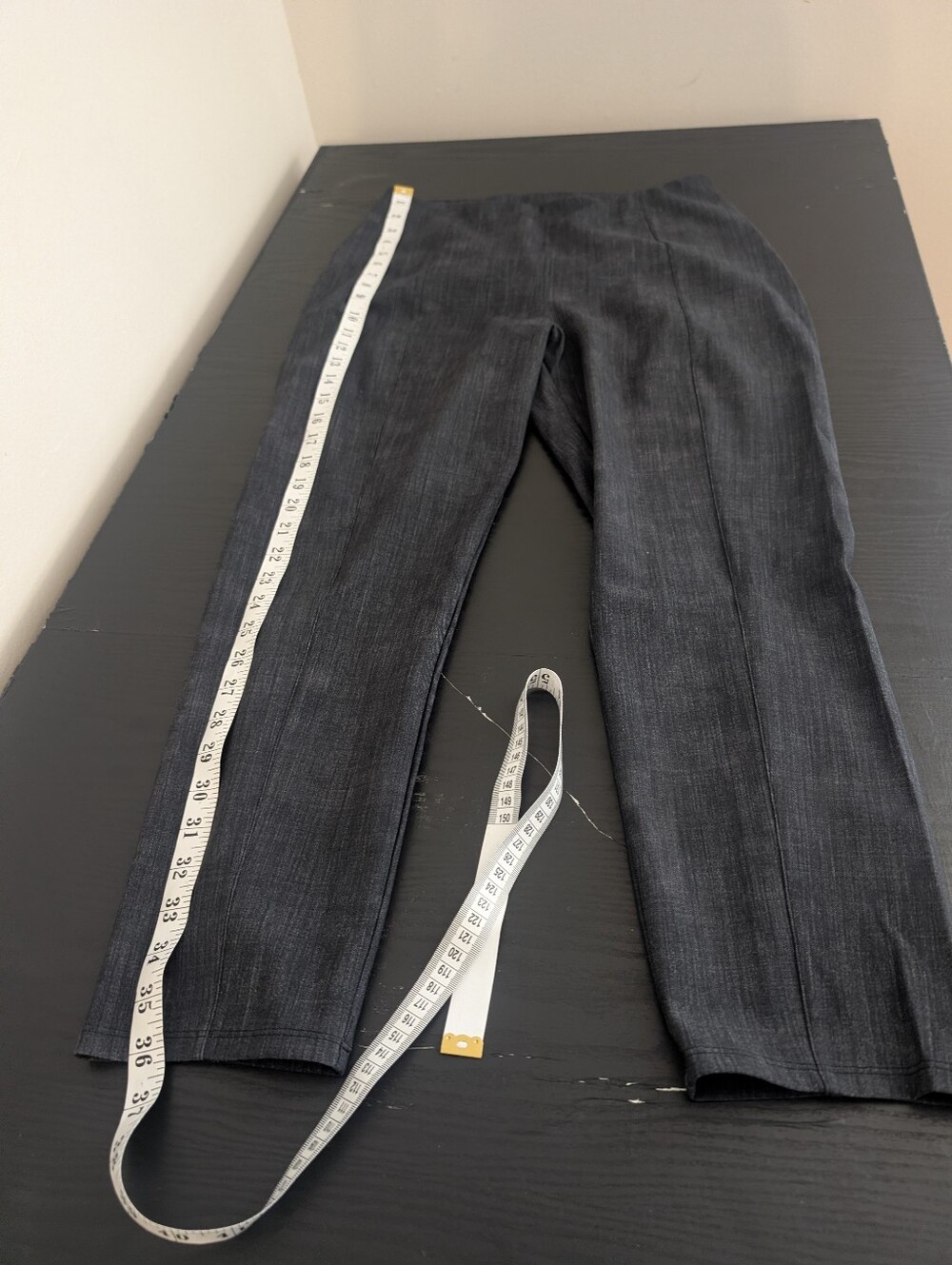 Lululemon Here to There High-Rise 7/8 Pant Trouser Crosshatch Texture Black  10 - Picture 7 of 10